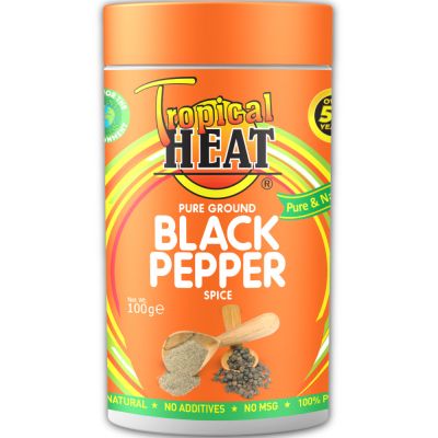 TROPICAL HEAT BLACK PEPPER GROUND 6X100G - Bulkbox Wholesale