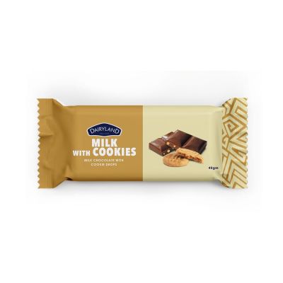 DAIRYLAND MILK WITH COOKIES CHOCOLATE 12X80G - Bulkbox Wholesale