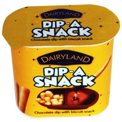 DAIRYLAND DIP-A-SNACK CHOCOLATE DIP BISCUIT SNACK 12X56G - Bulkbox Wholesale