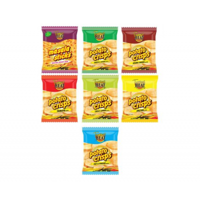 TROPICAL HEAT POTATO CRISPS ASSORTED 24X100G - Bulkbox Wholesale