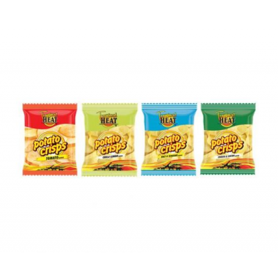 TROPICAL HEAT POTATO CRISPS ASSORTED 24X100G - Bulkbox Wholesale