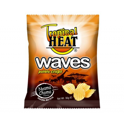 TROPICAL HEAT WAVES CRISPS NYAMA CHOMA 30G - Bulkbox Wholesale