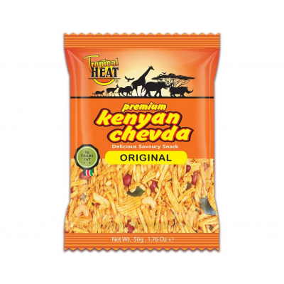 TROPICAL HEAT KENYAN CHEVDA ORIGINAL 24X50G - Bulkbox Wholesale