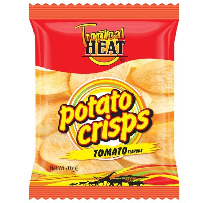 TROPICAL HEAT POTATO CRISPS TOMATO 24X100G - Bulkbox Wholesale