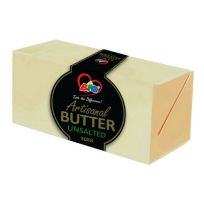 BIO ARTISANAL BUTTER UNSALTED 500G - Bulkbox Wholesale