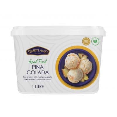 DAIRYLAND REAL FRUIT PINACOLADA ICE CREAM 1L - Bulkbox Wholesale