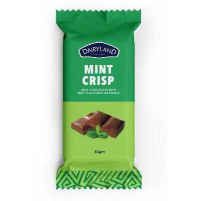 DAIRYLAND MINT CRISP CHOCOLATE 12X80G - Bulkbox Wholesale