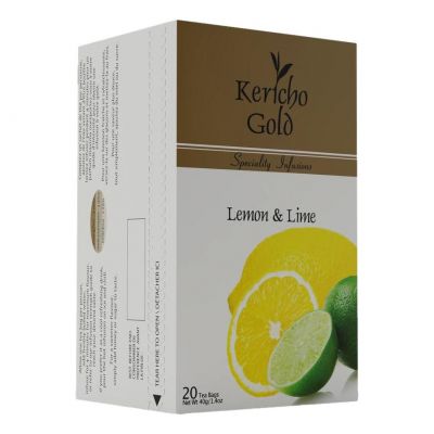 KERICHO GOLD SPECIALITY INFUSIONS LEMON & LIME ENVELOPE TEA BAGS 20'S - Bulkbox Wholesale