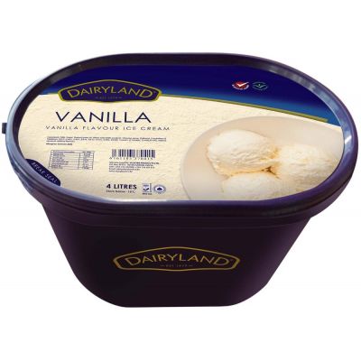 DAIRYLAND VANILLA ICE CREAM 4L - Bulkbox Wholesale