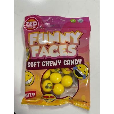 ZED FUNNY FACES CHEWY CANDY 39G - Bulkbox Wholesale