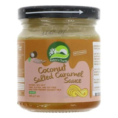 NATURE'S CHARM COCONUT SALTED CARAMEL SAUCE 200G - Bulkbox Wholesale