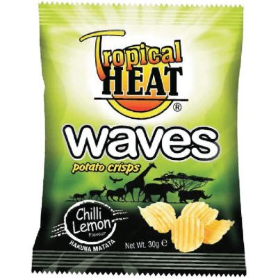 TROPICAL HEAT WAVES CRISPS ASSORTED 36X30G - Bulkbox Wholesale