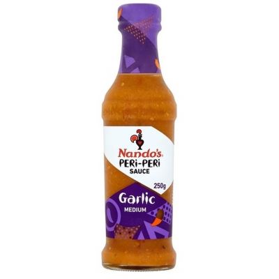 NANDOS GARLIC PERI PERI SAUCE 6X125ML - Bulkbox Wholesale