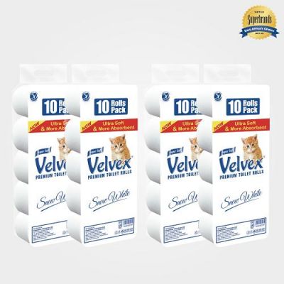 VELVEX 2PLY TOILET TISSUE UNWRAPPED 4X10S' - Bulkbox Wholesale
