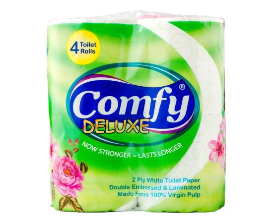 Comfy Deluxe 2ply  Tissue Roll 12x4Pack - Bulkbox Wholesale