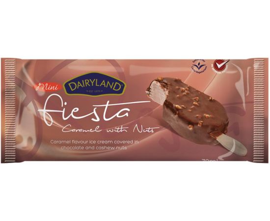 Dairyland Mini Fiesta Caramel with nuts Ice Cream 18x70 ml - Bulkbox Wholesale