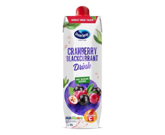 OceanSpray Cranberry Blackcurrant Juice No Sugar 6x1L - Bulkbox Wholesale