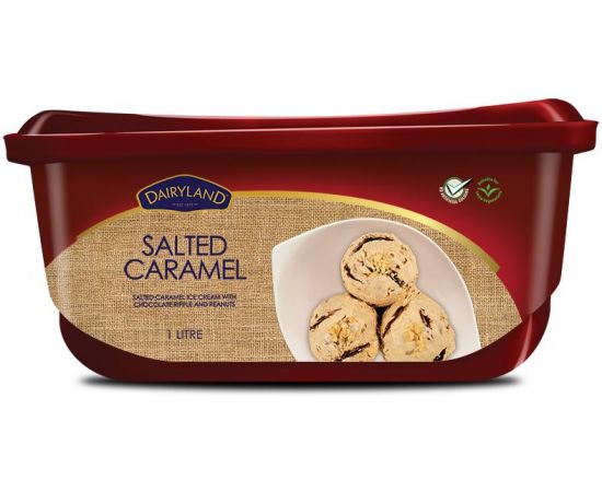 Dairyland Premium Salted Caramel Ice Cream 1x1L - Bulkbox Wholesale