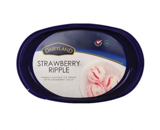 Dairyland Strawberry Ripple Ice Cream 1x4L - Bulkbox Wholesale