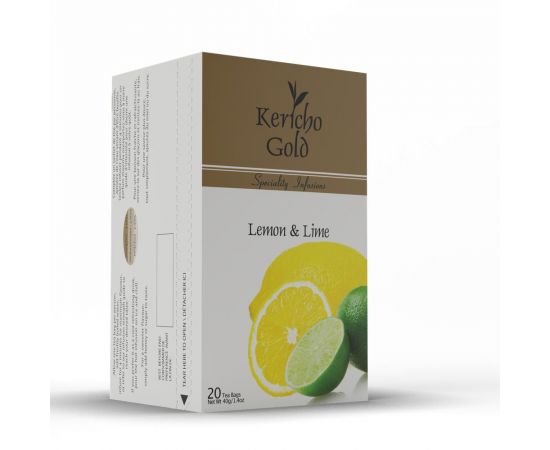 Kericho Gold Speciality Infusions Lemon & Lime Envelope Tea Bags 6x20's - Bulkbox Wholesale