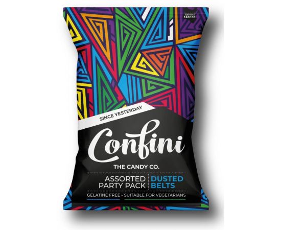 Confini Liquorice Assorted Dusted Belts Party Pack 6x170g - Bulkbox Wholesale