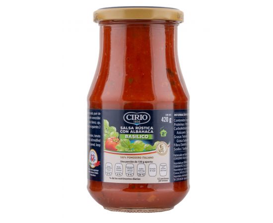 Cirio Tomato Pasta Sauce Basilico  6x420g - Bulkbox Wholesale