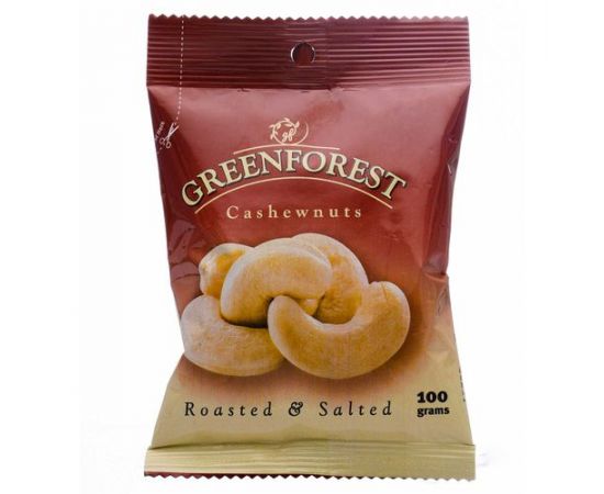 Greenforest Roasted & Salted Cashewnuts 12x100g - Bulkbox Wholesale