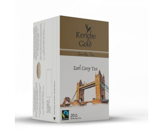 Kericho Gold Speciality Infusions Earl Grey Envelope Tea Bags 6x  20's - Bulkbox Wholesale