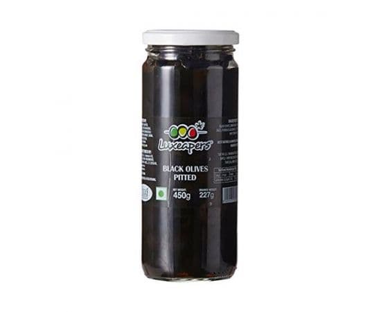 Luxeapers Pitted Black Olives 6x345g - Bulkbox Wholesale