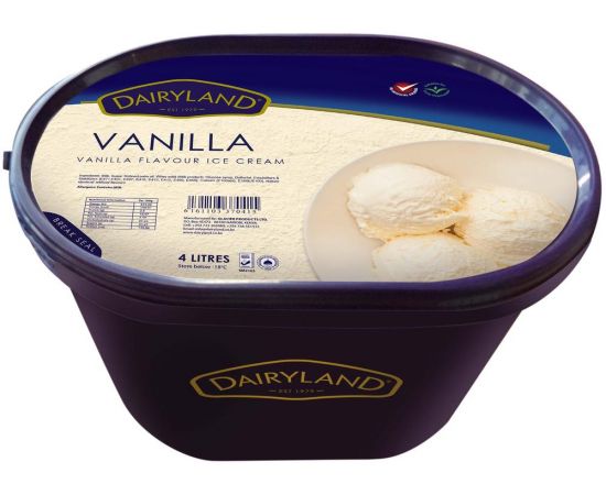Dairyland Vanilla Ice Cream 1x4L - Bulkbox Wholesale