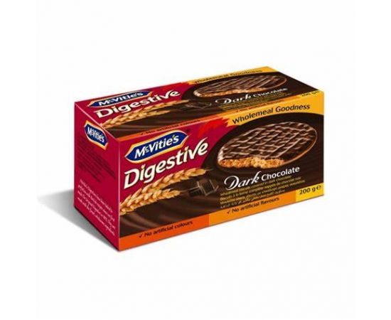Mcvities Digestive Biscuit Dark Chocolate  6x200g - Bulkbox Wholesale