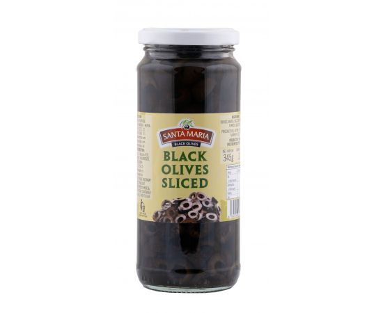 Santa Maria Black Whole Olives  3x345g - Bulkbox Wholesale