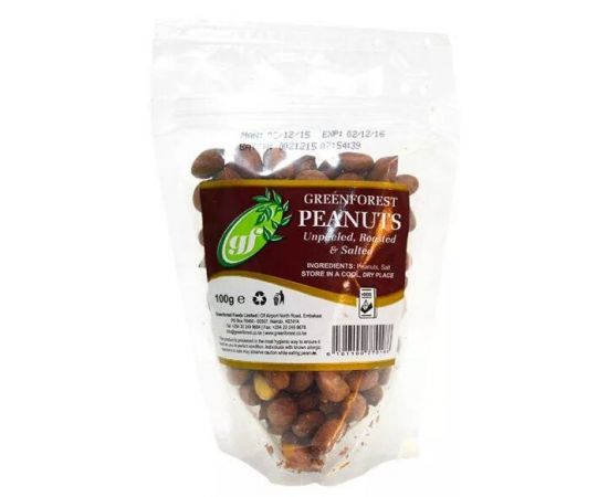 Greenforest Unpeeled Peanuts Salted SUP 24x100g - Bulkbox Wholesale