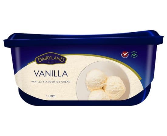 Dairyland Vanilla Ice Cream 1x1L - Bulkbox Wholesale