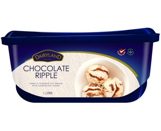 Dairyland Chocolate Ripple Ice Cream 1x1L - Bulkbox Wholesale