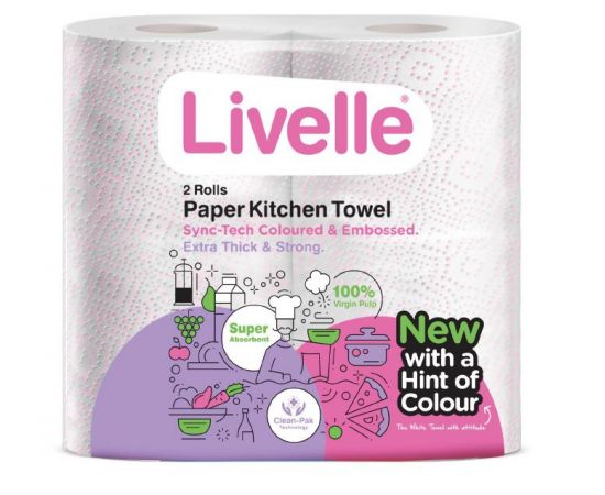 Livelle Kitchen Towel Twins Pink 10x2s - Bulkbox Wholesale
