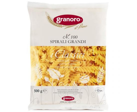 Granoro Spirali Grandi Pasta No.100  6x500g - Bulkbox Wholesale
