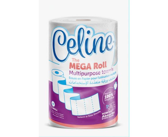 Celine Mega Kitchen Towel 2 Ply 6x220 Sheets - Bulkbox Wholesale