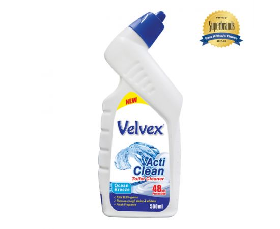 Velvex Toilet Cleaner Ocean Breeze 12x500ml - Bulkbox Wholesale