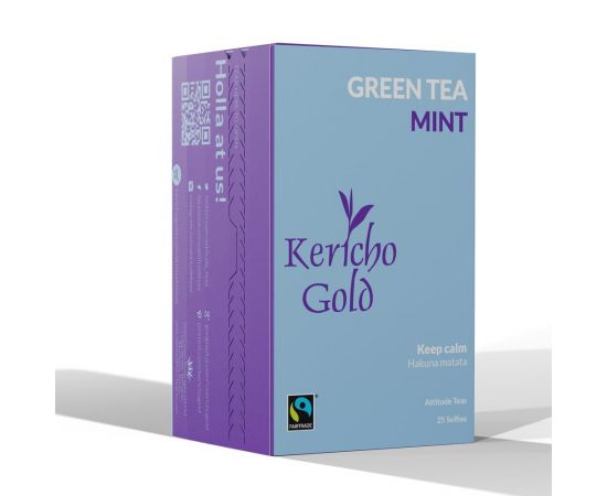 Kericho Gold Attitude Tea Green Tea Mint Envelope Tea Bags 6x  25's - Bulkbox Wholesale