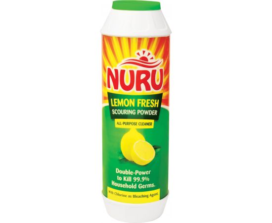 Nuru Scouring Powder Lemon Fresh Bottle 24x500g - Bulkbox Wholesale