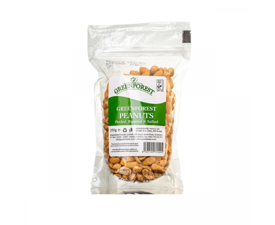 Greenforest Peeled & Salted Peanuts 12x250g - Bulkbox Wholesale