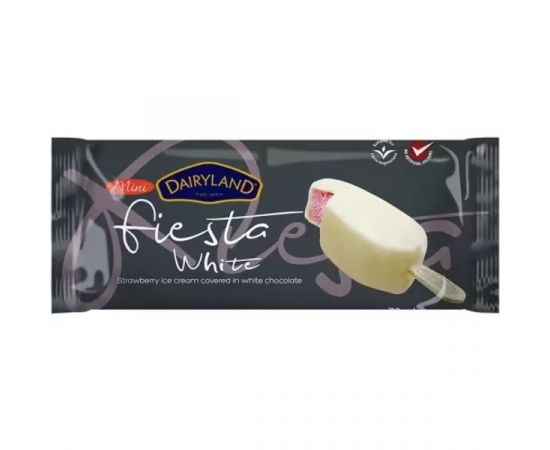 Dairyland Mini Fiesta White Ice Cream 18x70ml - Bulkbox Wholesale