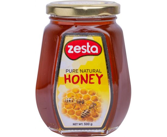 Zesta Natural Honey Glass  12x500g - Bulkbox Wholesale