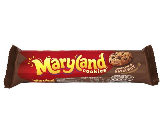 Maryland Choc Chip & Hazelnut Cookies  10x136g - Bulkbox Wholesale