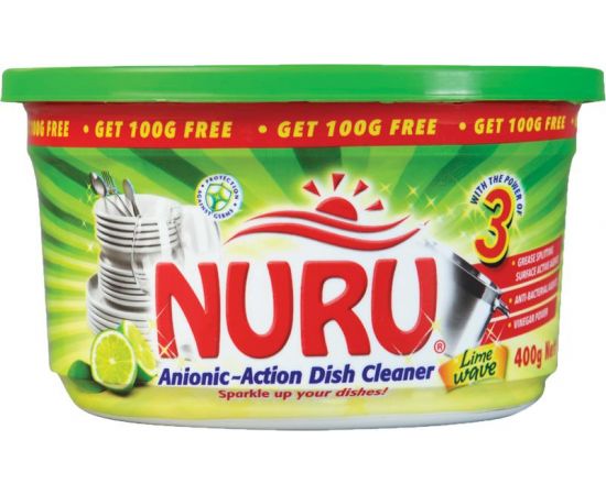 Nuru Dish Washing Paste Lime Wave 6x400g - Bulkbox Wholesale