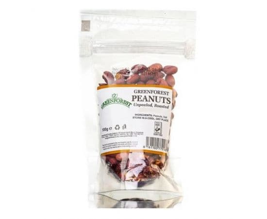 Greenforest Unpeeled Peanuts 24x100g - Bulkbox Wholesale