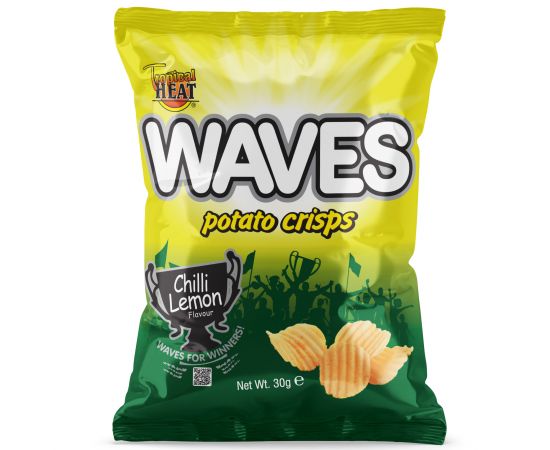 Tropical Heat Waves Crisps Chilli Lemon - Bulkbox Wholesale