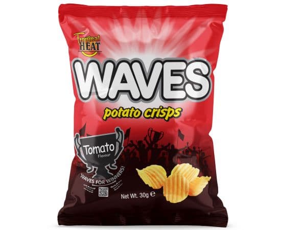 Tropical Heat Waves Crisps Tomato 36x30g - Bulkbox Wholesale