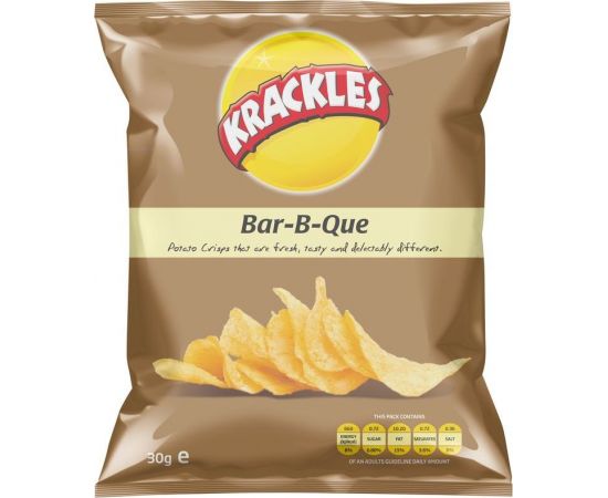 Krackles Potato Crisps Bar-B-Que - Bulkbox Wholesale